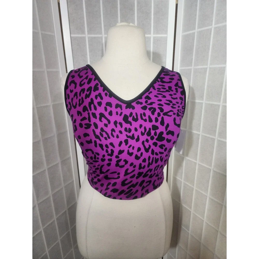 NWT Lane Bryant LIVI Animal Print V-Neck Crop Tank Top Plus Size: 14/16 (1X) - Picture 5 of 5
